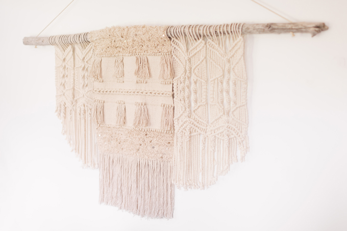 DIY | Modern Driftwood Macrame Wall Hanging | How to Make a Large Macrame Wall Hanging for Less Than $70! | Macrame Wall Hanging Tutorial | Affordable Bohemian Wall Hanging DIY // JustineCelina.com