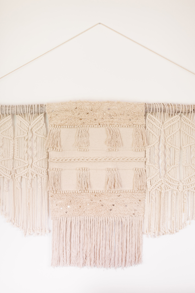 DIY | Modern Driftwood Macrame Wall Hanging  | How to Make a Large Macrame Wall Hanging for Less Than $70! | Macrame Wall Hanging Tutorial | Affordable Bohemian Wall Hanging DIY // JustineCelina.com