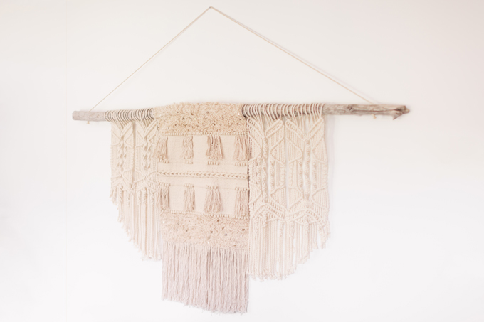 DIY | Modern Driftwood Macrame Wall Hanging  | How to Make a Large Macrame Wall Hanging for Less Than $70! | Macrame Wall Hanging Tutorial | Affordable Bohemian Wall Hanging DIY // JustineCelina.com