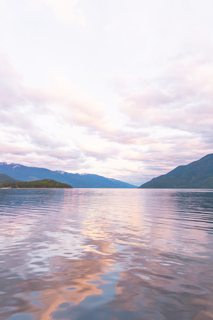 May 2019 Soundtrack | Kootenay Lake at Sunset | View from the Kootenay Bay Ferry at Sunset // JustineCelina.com