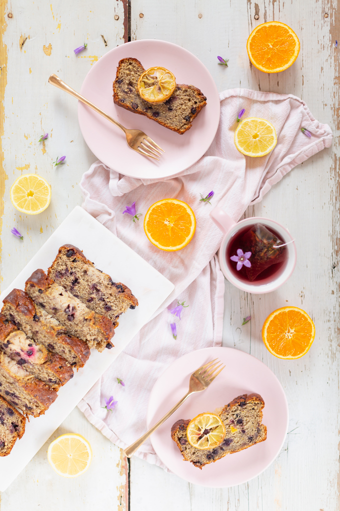 Gluten Free Saskatoon Citrus Banana Bread | Free of dairy, gluten and refined sugar and full of healthier, natural substitutions perfect for those with food allergies, intolerances or sensitivities | Best Saskatoon Berry Recipes | Saskatoon Berry Recipes Gluten Free | Clean Banana Bread Recipe | Saskatoon Banana Bread | Banana Saskatoon Loaf | Healthy Gluten Free Banana Bread | Calgary Clean Food Blogger, Recipe Developer and Food Stylist // JustineCelina.com 