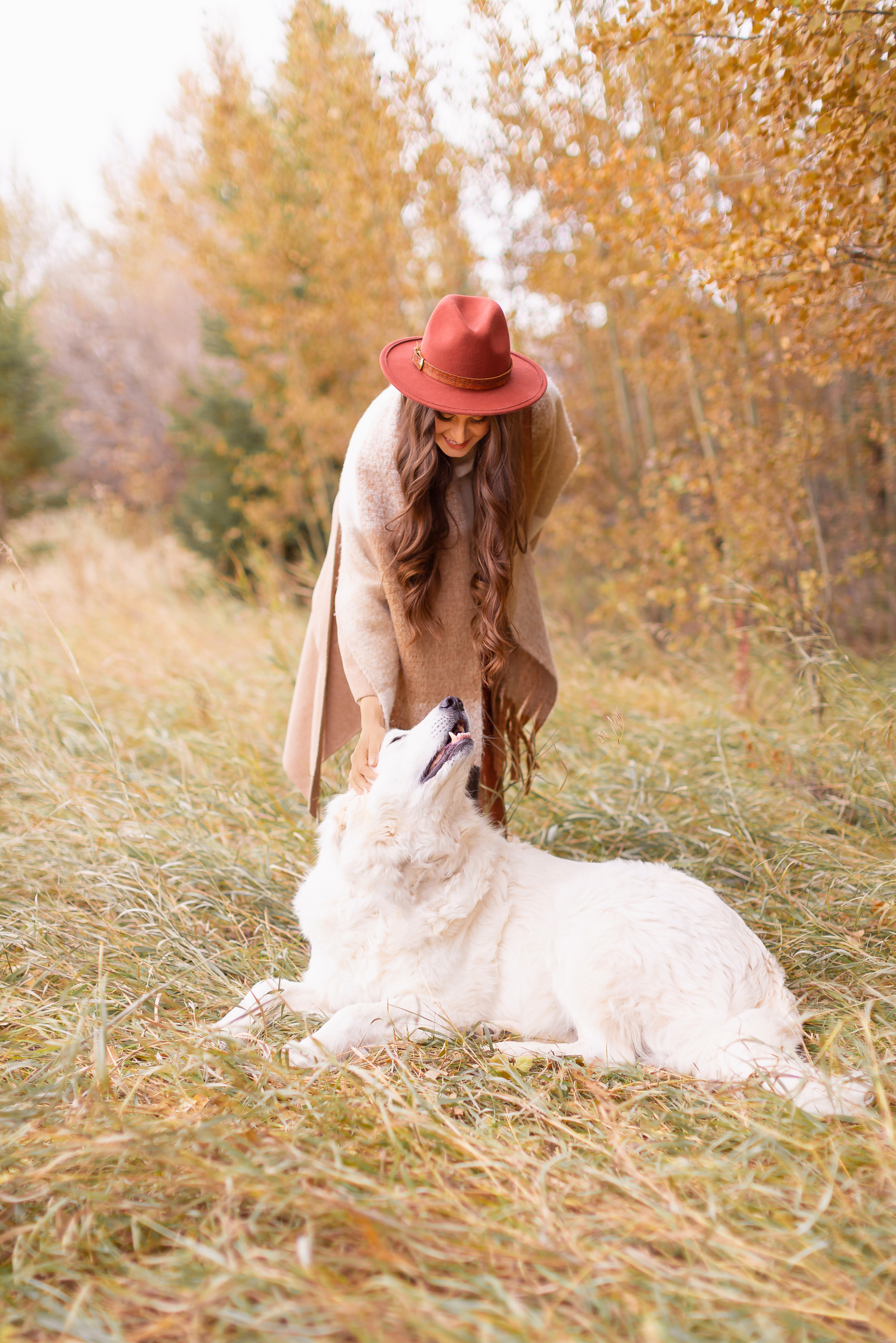 Casual Fall Style Staples | Casual Thanksgiving Outfit Ideas | Thanksgiving Outfit Ideas for Cold Weather | Canadian Thanksgiving Outfits | Casual Family Holiday Dinner Outfit Ideas | Family Thanksgiving Outfits | Bohemian Thanksgiving Outfit Ideas | Casual Boho Fall Outfit | The Best H&M Sweaters | Joe Fresh Faux Leather and Suede Leggings Review | Great Pyrenees | Brunette Woman Wearing a Casual Fall Thanksgiving Outfit | Calgary Fashion & Lifestyle Blogger // JustineCelina.com