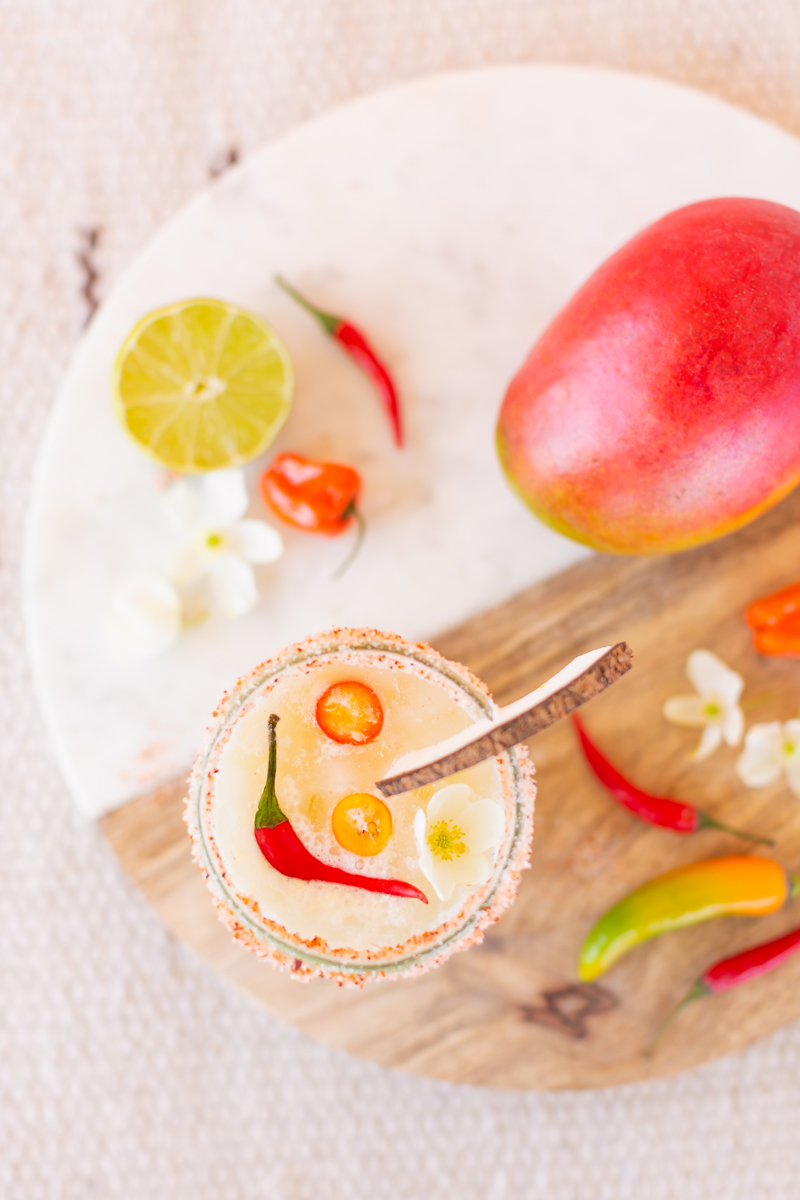 Creamy Coconut Mango Mezcalritas | Mango Margarita | Coconut Mango Margarita | Smoky Mezcal Cocktails | Mango Mezcal Margarita | Tajín Salted Rim | Mezcalerita Drink | Best Mezcal Oaxaca | Mezcal Margarita Recipe | Simple Mezcal Cocktails | Vegan Mezcal Cocktail | Oaxacan Mezcalrita Recipe | Mango Margarita Cointreau | Dairy Free Mango Coconut Cocktail | Refined Sugar Free Margarita | Calgary Cocktail Photographer and Stylist | Calgary Lifestyle, Food and Cocktail Blogger // JustineCelina.com