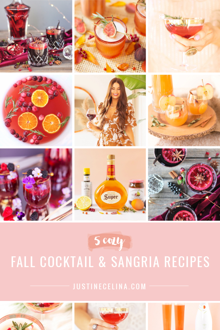 5 Cozy Fall Cocktail and Sangria Recipes | JustineCelina’s Best Fall Cocktail and Sangria Recipes | Dairy, Gluten and Refined Sugar Free Cocktail and Sangria Recipes | Rosemary Fig Japanese Whisky Soup Recipe | Vanilla Pomegranate Mulled Wine Recipe | Sparkling Pomegranate Cranberry Sangria Recipe | Late Harvest Spiced Apple Sangria Recipe | Violette Noir Berry Sangria Recipe | Calgary Cocktail and Lifestyle Blogger // JustineCelina.com
